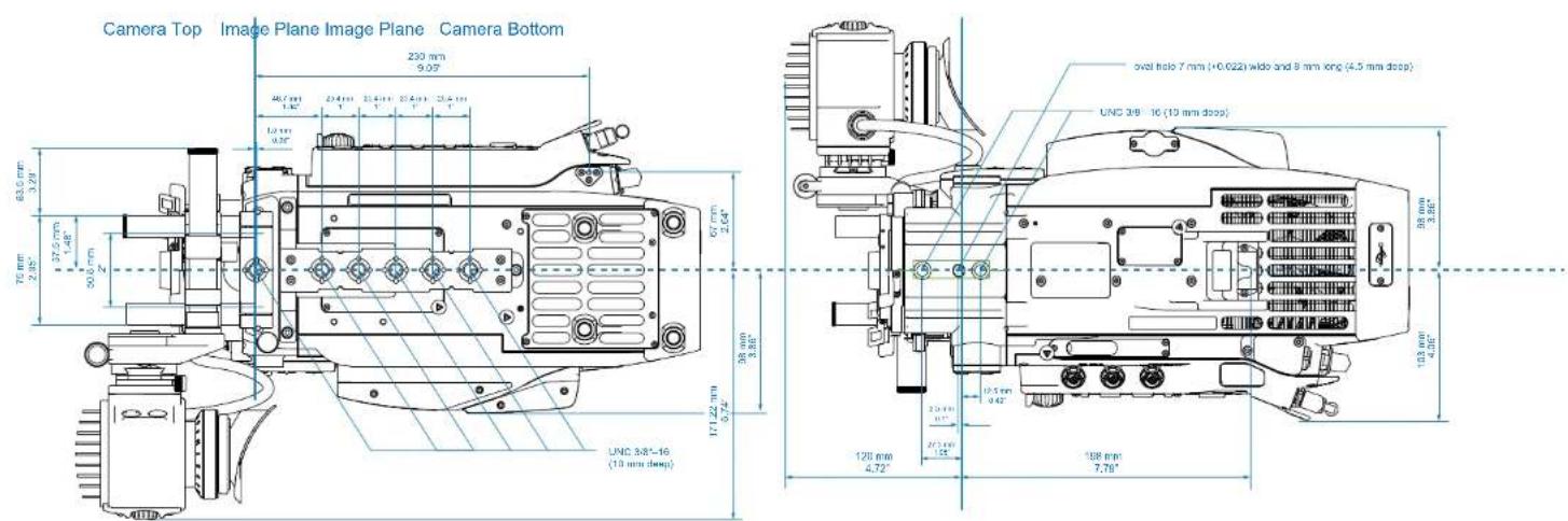Camera Top Image Plane Image Plane Camera Bottom 230 mm -9.05" 46.7 mm 1.4" 2.4 mm 1.5" 3.4 mm 1.7" 3.4 mm 1.8" 1.2 mm 0.3" 63.5 mm 3.29" 1.375 mm 1.48" 50.0 mm 2" 67 mm 2.64" 39.8 mm 3.85" 77.22 mm 0.42" 120 mm 4.72" 230 mm 1.1" 273 mm 1.5" 188 mm 7.78" oval hole 7 mm (+0.022) wide and 8 mm long (4.5 mm deep) UNC 3/8 - 16 (10 mm deep) UNC 3/8 - 16 (10 mm deep)