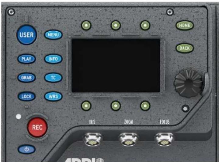 USER MENU PLAY INFO GRAB TC LOCK WRS REC HOME BACK IRIS ZOOM FOCUS