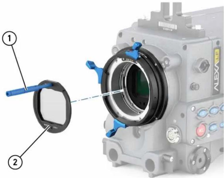 Technical diagram of an Alex camera module with labeled parts and component annotations