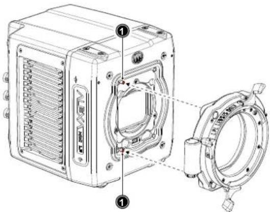 Technical diagram of an electronic device with labeled components and assembly details