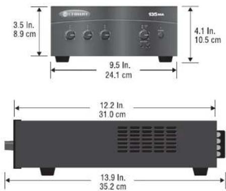 3.5 In. 8.9 cm 535mm 4.1 In. 10.5 cm 9.5 In. 24.1 cm 12.2 In. 31.0 cm 13.9 In. 35.2 cm