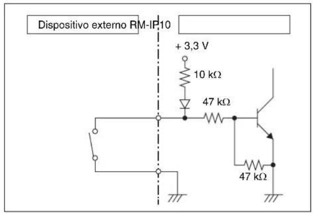 Dispositivo externo RM-IP10 + 3,3 V 10 kΩ 47 kΩ 47 kΩ