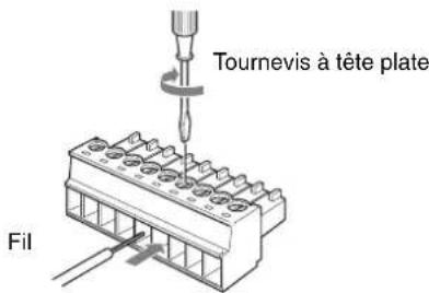 Tournevis à tête plate Fil