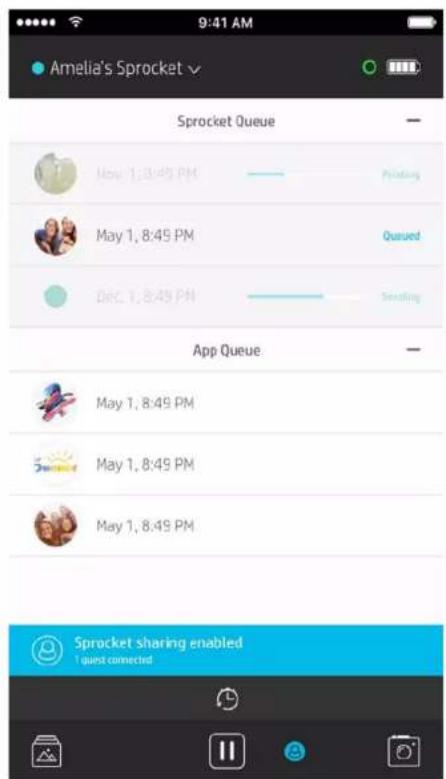 HP Sprocket 200 - Start en delt app-kø - 1