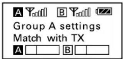 A Y...B Y...Z Group A settings Match with TX A B