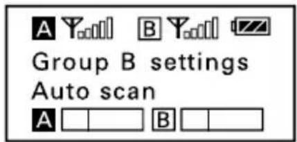 A Y...B Y...Z Group B settings Auto scan A □□ B □