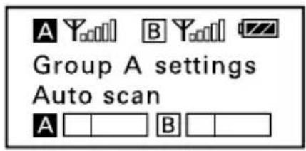 A Y□□□ B Y□□□ Group A settings Auto scan A □□□ B □□