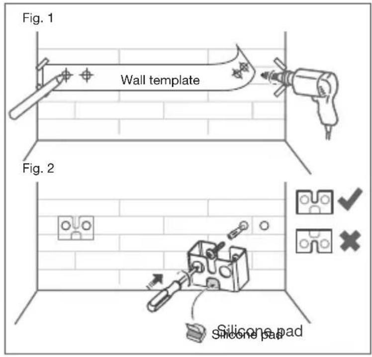 Fig. 1 Wall template Fig. 2 Silicone pad