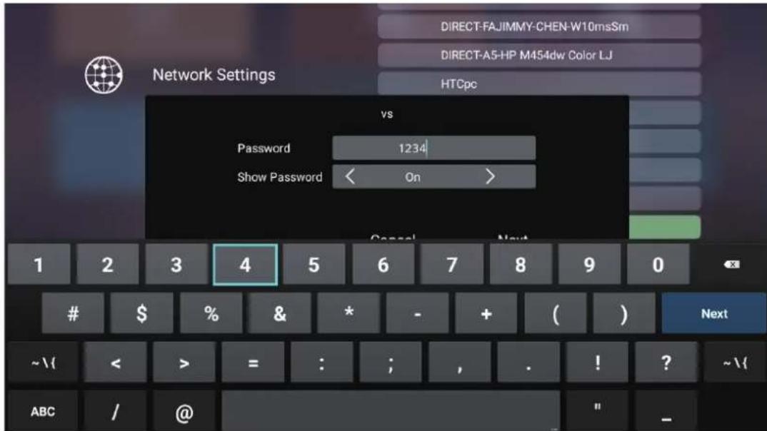 Network Settings vs Password 1234 Show Password < On > Cancel Next $ % & * - + ( ) Next ~ \( < > = : ; , . ! ? ~ \) ABC / @ " -