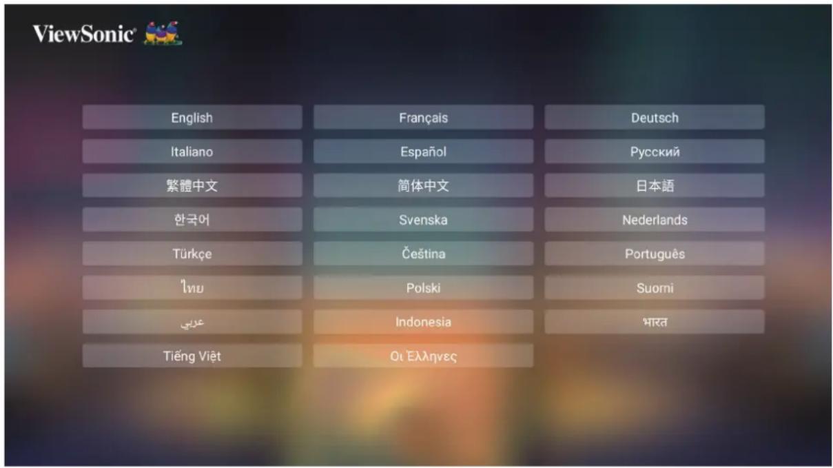 ViewSonic® English Français Deutsch Italiano Español Русский 繁體中文 簡体中文 日本語 한국어 Svenska Nederlands Türkçe Čeština Português '聘用 Polski Suomi عربي Indonesia भारत Tiếng Việt Oi'Ελληνες