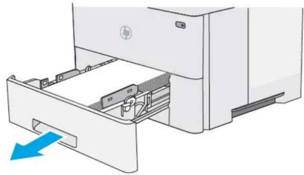HP LaserJet Enterprise M507 - Afhjælp papirstop i bakke 1–13.A1 - 4