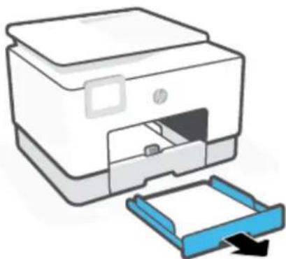 HP OfficeJet Pro 9020 - Sådan fjernes papirstop i bakke 1 - 7