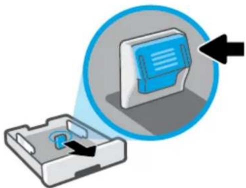 HP OfficeJet Pro 9020 - Sådan ilægges almindeligt papir i bakke 1 - 3