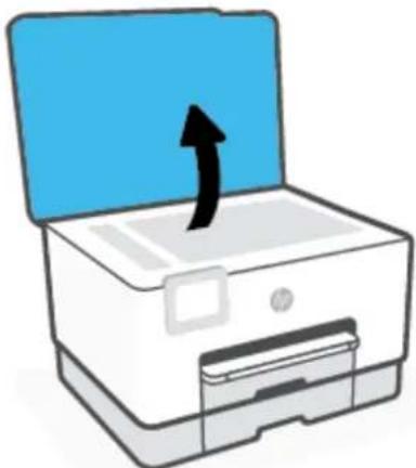 HP OfficeJet Pro 9020 - Sådan rengøres scannerglaspladen - 2