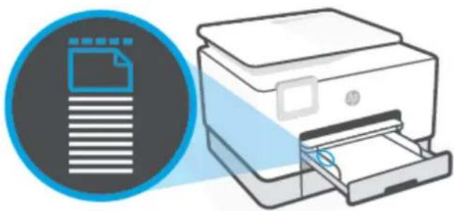 HP OfficeJet Pro 9020 - Sådan ilægges almindeligt papir i bakke 2 - 4