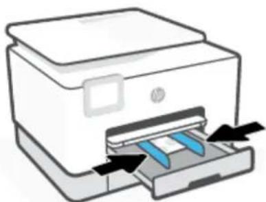 HP OfficeJet Pro 9020 - Sådan ilægges kort og fotopapir i bakke 2 - 5