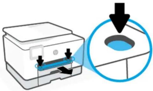 HP OfficeJet Pro 9020 - Sådan fjernes papirstop i bakke 1 - 6