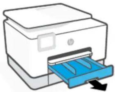 HP OfficeJet Pro 9020 - Sådan ilægges papir i legal-papir i bakke 2 - 2
