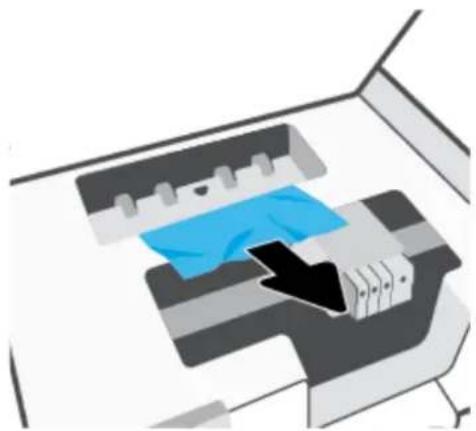 HP OfficeJet Pro 9020 - Sådan afhjælpes papirstop i udskriftszonen - 5