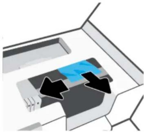 HP OfficeJet Pro 9020 - Sådan afhjælpes papirstop i udskriftszonen - 3