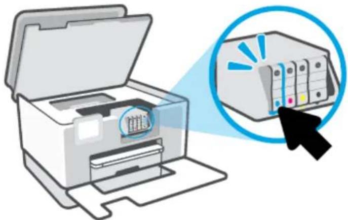HP OfficeJet Pro 9020 - Sådan udskiftes blækpatronerne - 5