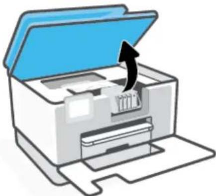 HP OfficeJet Pro 9020 - Sådan afhjælpes papirstop i udskriftszonen - 2