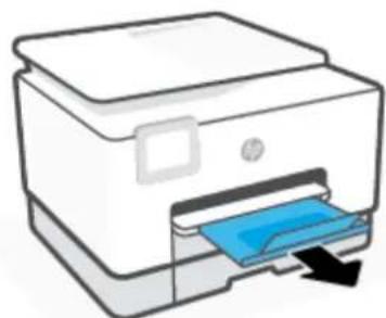 HP OfficeJet Pro 9020 - Sådan ilægges almindeligt papir i bakke 1 - 8