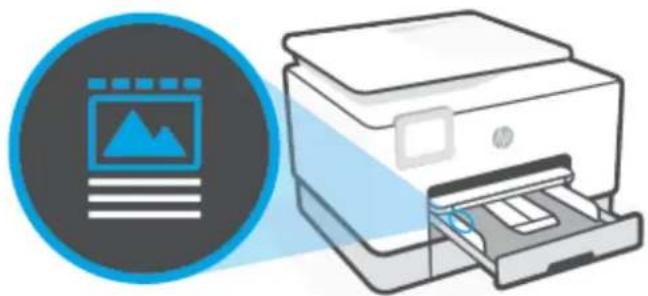HP OfficeJet Pro 9020 - Sådan ilægges en konvolut i bakke 2 - 4