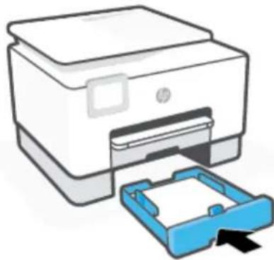 HP OfficeJet Pro 9020 - Sådan ilægges almindeligt papir i bakke 1 - 7