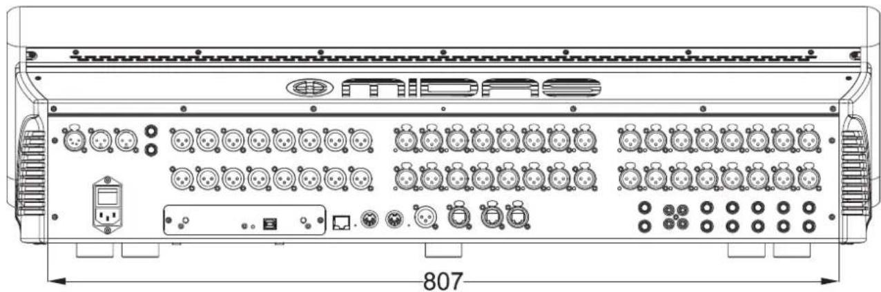 Midas M32 Live - Appendix C: Dimensions - 3