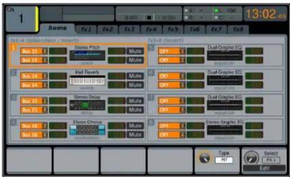 Ch 1 home fx1 fx2 fx3 fx4 fx5 fx6 fx7 fx8 13:02 fx1-8 (Video+Brush 2 Insert) fx5-8 (Insert) Bus 33 Bus 34 Bus 35 Stereo Pitch Multi Multi Multi Dual Graphic EO OFF OFF Dual Graphic EO OFF OFF Dual Graphic EO OFF OFF Dual Graphic EO OFF OFF Dual Graphic EO OFF OFF Dual Graphic EO OFF OFF Dual Graphic EO OFF OFF Dual Graphic EO OFF OFF Dual Graphic EO OFF OFF Dual Graphic EO OFF OFF Dual Graphic EO OFF OFF Dual Graphic EO OFF OFF