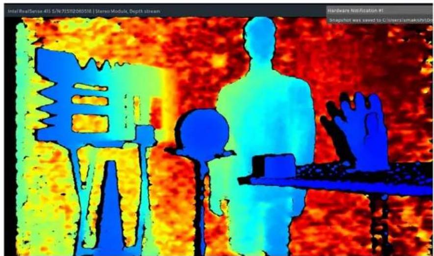 IntelRealSense 415 S/N 7953120605M | Stereo Module, Depth stream Hardware Notification #1 Snapshot was saved to Chinese@amakoby12m