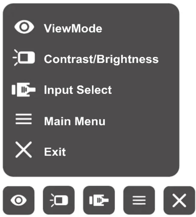 VIEWSONIC VX3276-4K-MHD - Quick Menu (Hurtigmenu) - 1