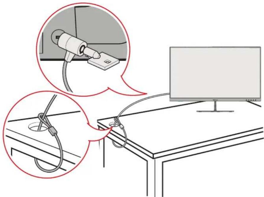 VIEWSONIC VX3276-4K-MHD - Brug af sikkerhedshullet - 1