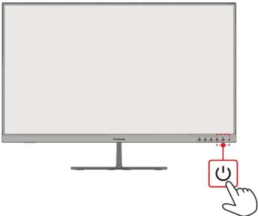 VIEWSONIC VX3276-4K-MHD - Sådan tændes og slukkes enheden - 1