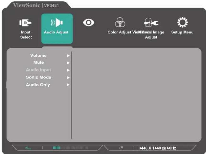 VIEWSONIC VP3481 - Audio Adjust (Lydjustering) - 1