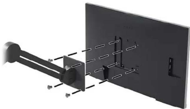 HP EliteDisplay E223d - Montering af VESA-monteringsbeslaget - 2