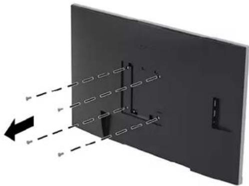 HP EliteDisplay E223d - Montering af VESA-monteringsbeslaget - 1