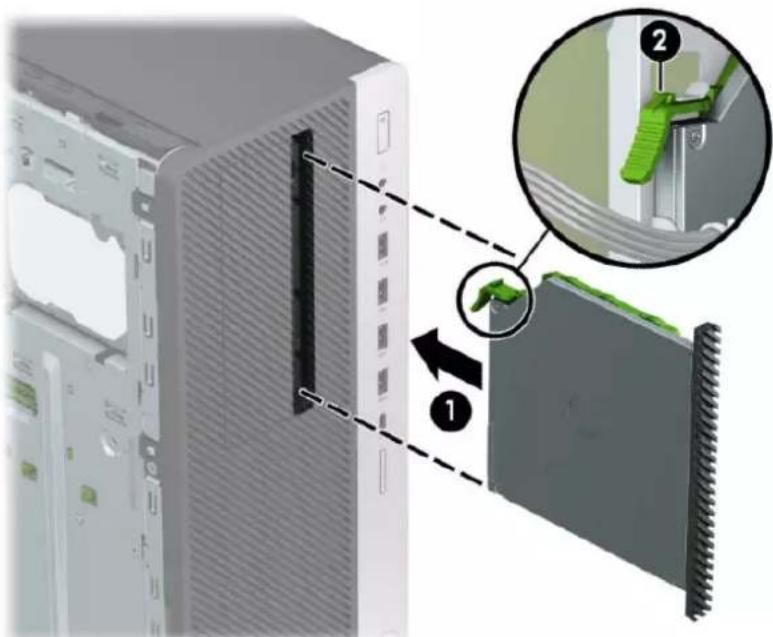 HP EliteDesk 800 G5 - Montering af et 9,5 mm slankt optisk drev - 2