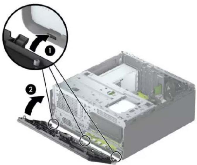 HP EliteDesk 800 G5 - Genmontering af frontdækslet - 1