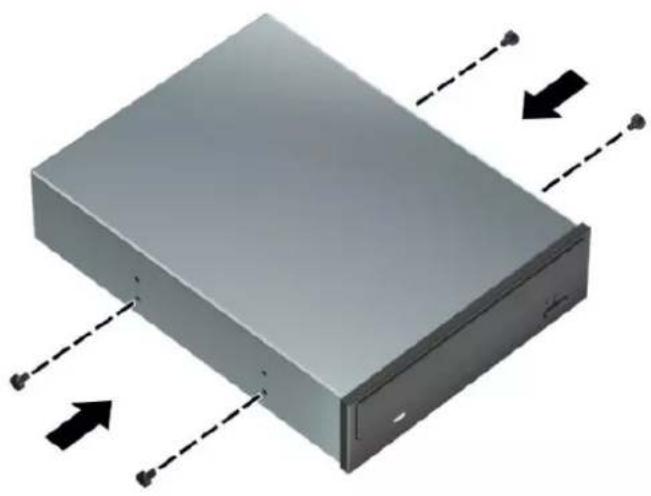 HP EliteDesk 800 G5 - Fjernelse af et 5,25"-drev - 5