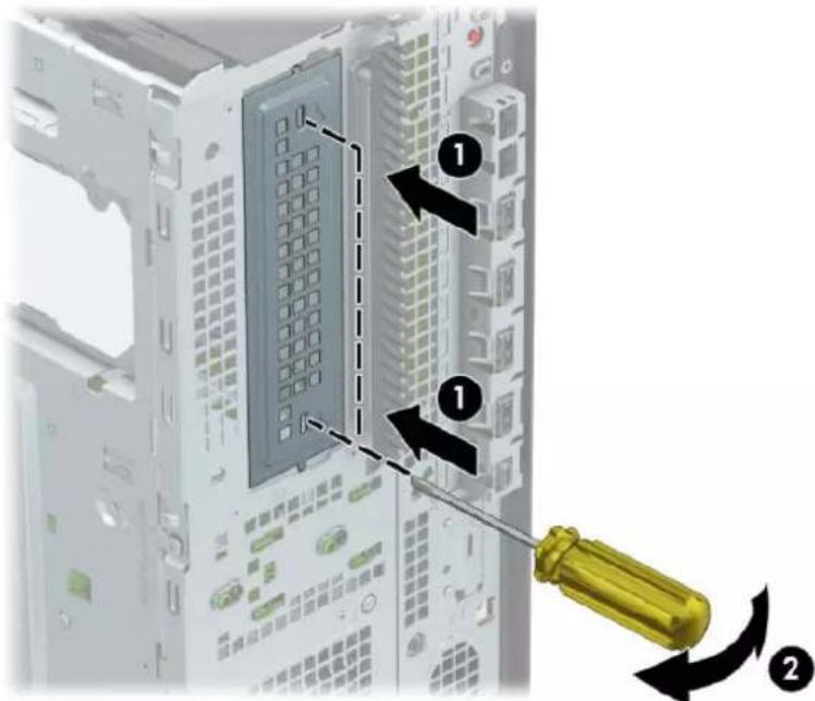 HP EliteDesk 800 G5 - Fjernelse af et 5,25"-drev - 6