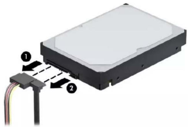 HP EliteDesk 800 G5 - Sådan afmonteres en intern 3,5" harddisk - 2