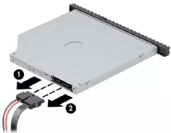 HP EliteDesk 800 G5 - Fjernelse af et 9,5 mm slankt optisk drev - 3