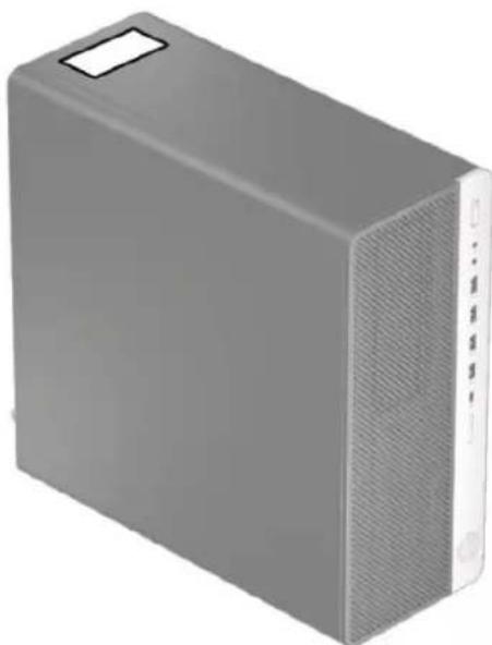 HP EliteDesk 800 G5 - Serienummerets placering - 1