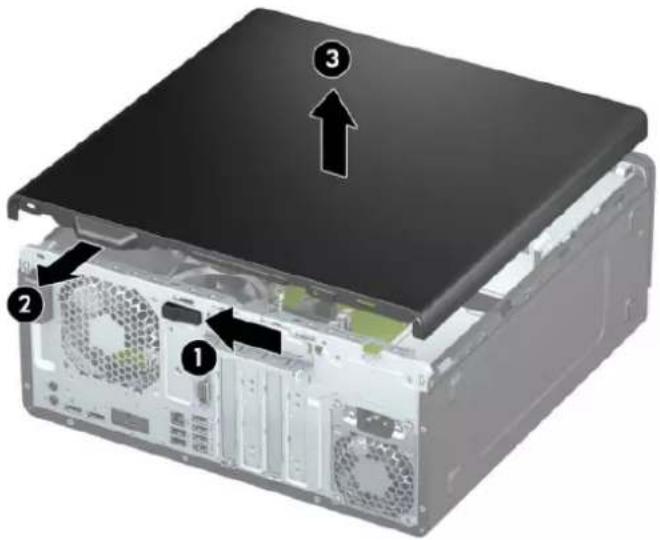 HP EliteDesk 800 G5 - Afmontering af computerens adgangspanel - 1