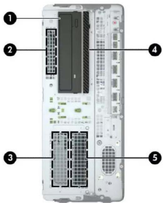 HP EliteDesk 800 G5 - Drevplaceringer - 1