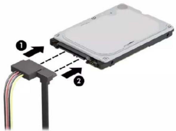 HP EliteDesk 800 G5 - Sådan afmonteres en intern 2,5" harddisk - 7