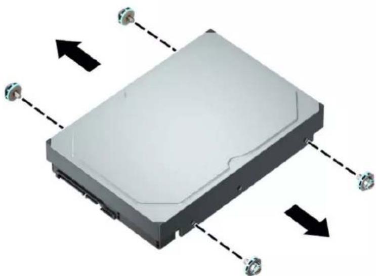 HP EliteDesk 800 G5 - Sådan afmonteres en intern 3,5" harddisk - 4
