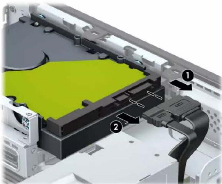 HP ProDesk 600 G5 - Sådan afmonteres og udskiftes en 3,5"-harddisk - 3